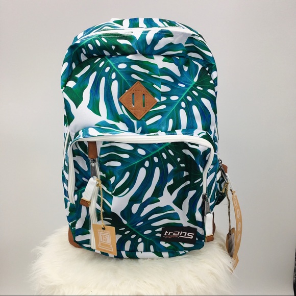 jansport tropical leaf backpack